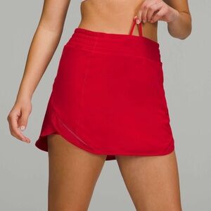 Lululemon Athletica Hottie Hot Bold Red Skort Skirt